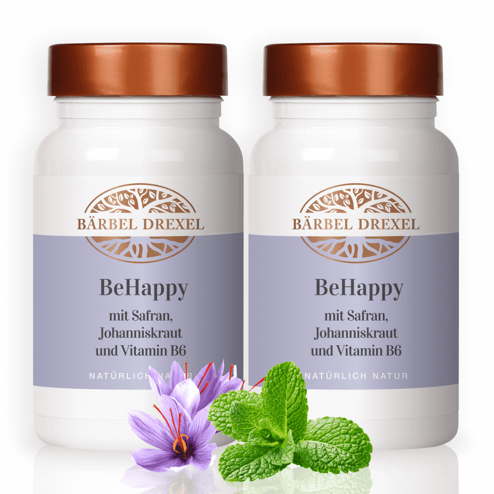 Duo BeHappy mit Safran, Johanniskraut und Vitamin B6 Kapseln